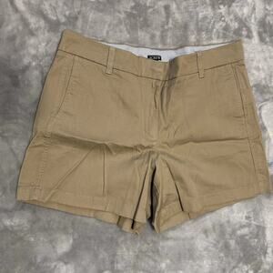 J Crew Women's Chino Shorts Khaki Size 12 Summer Vacation Classic Luxury